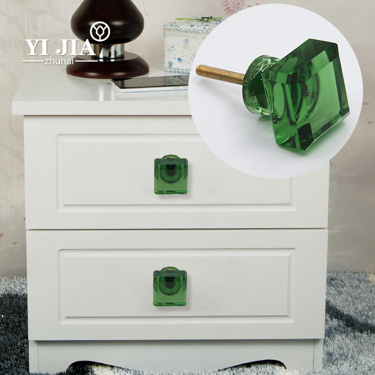 Green Crystal Knobs For Drawers Crystal Knob Factory