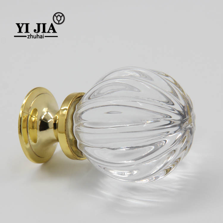 Glass Handle Drawer Pulls Zinc Alloy Crystal Knob Factory