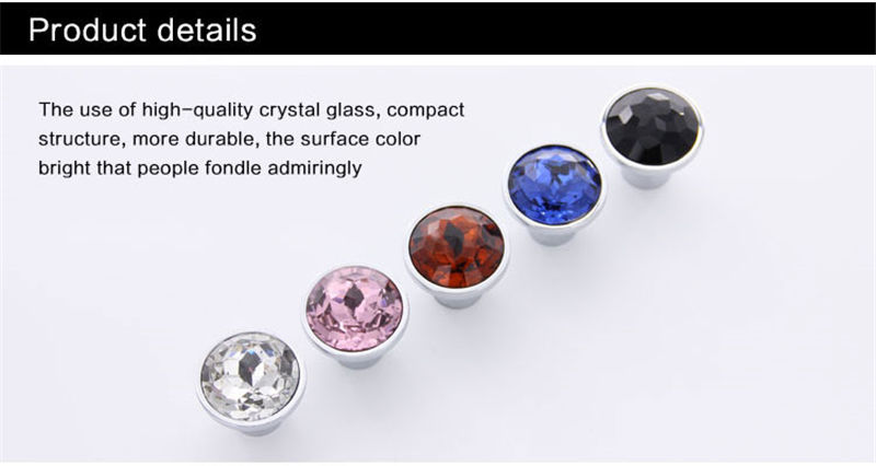 A variety of different colors of crystal handle to choose from