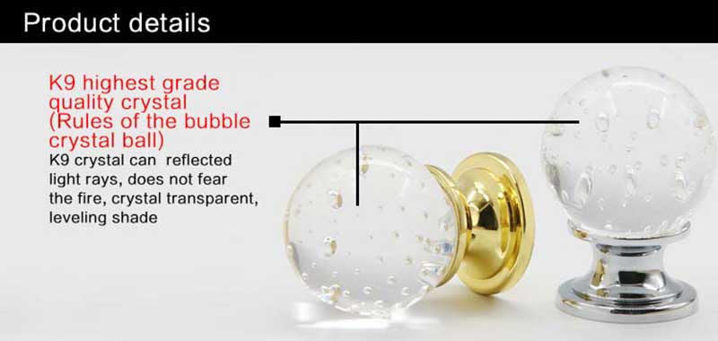 Regular bubble crystal pull handle